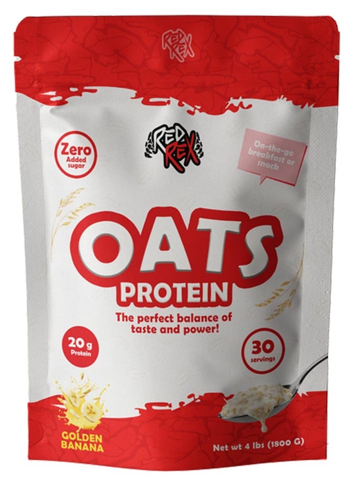 Labs Red Rex Oats Protein Meal, Golden Banana Flavor, 4 LB, Oats & Multi-Protein Breakfast Powder